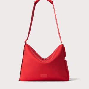 Enzo Messenger Bag in Cherry